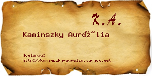 Kaminszky Aurélia névjegykártya